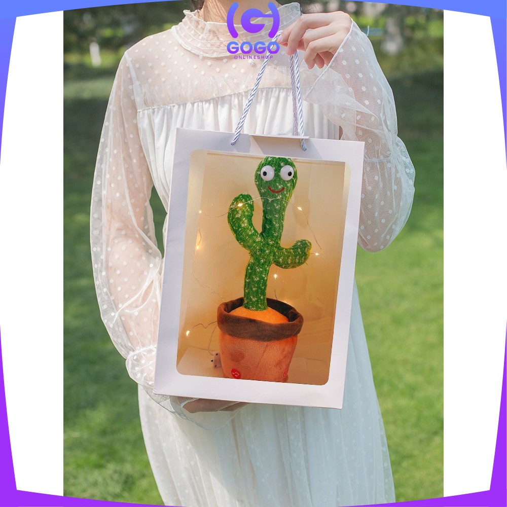 GOGO-M179 Mainan Kaktus Bergoyang Dancing Cactus Boneka Kaktus Goyang dan Bicara Kaktus Joget Ngomong