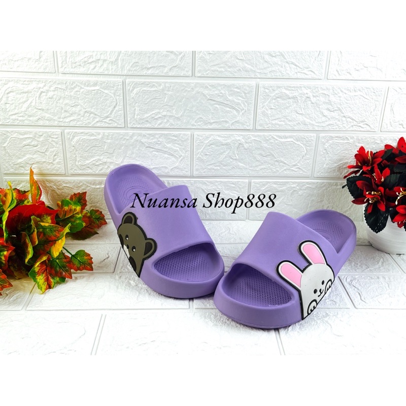 DX-386C Sandal Selop Anak Perempuan / Sandal Slide Motif Kelinci Beruang Merek Dulux Ukuran 30-35