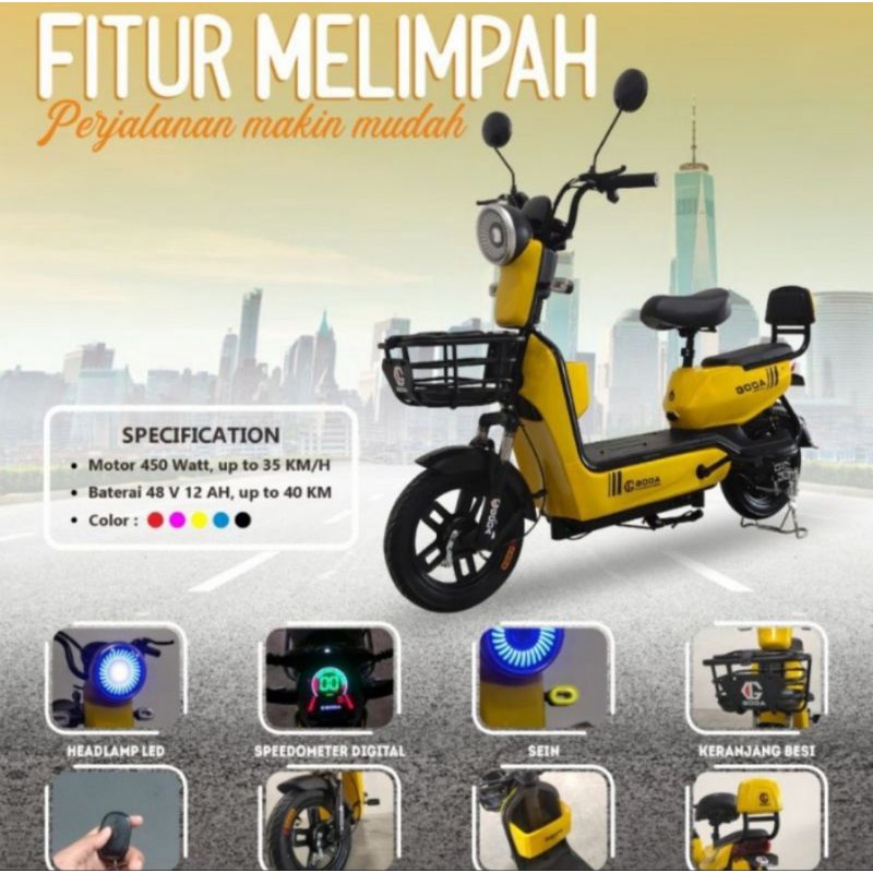 PROMO GRATIS ONGKIR Sepeda Listrik GODA 145 146 GOLDEN FALCON PANTHER ELECTRIC E Bike 500 Watt