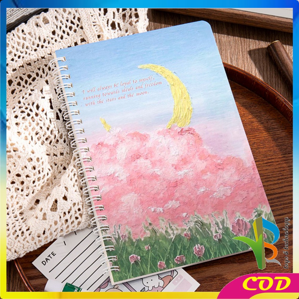 RB-A32 Buku Tulis Catatan Notebook Ring A5 / Notebook Journal / Buku Tulis A5 Spiral Notebook Aesthetic / Spiral Buku Agenda