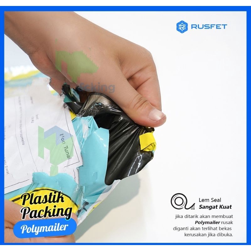 Amplop Plastik Polymailer Rusfet Premium / Amplop Packing Online Shop Aneka Motif Varian Jual Satuan Ecer