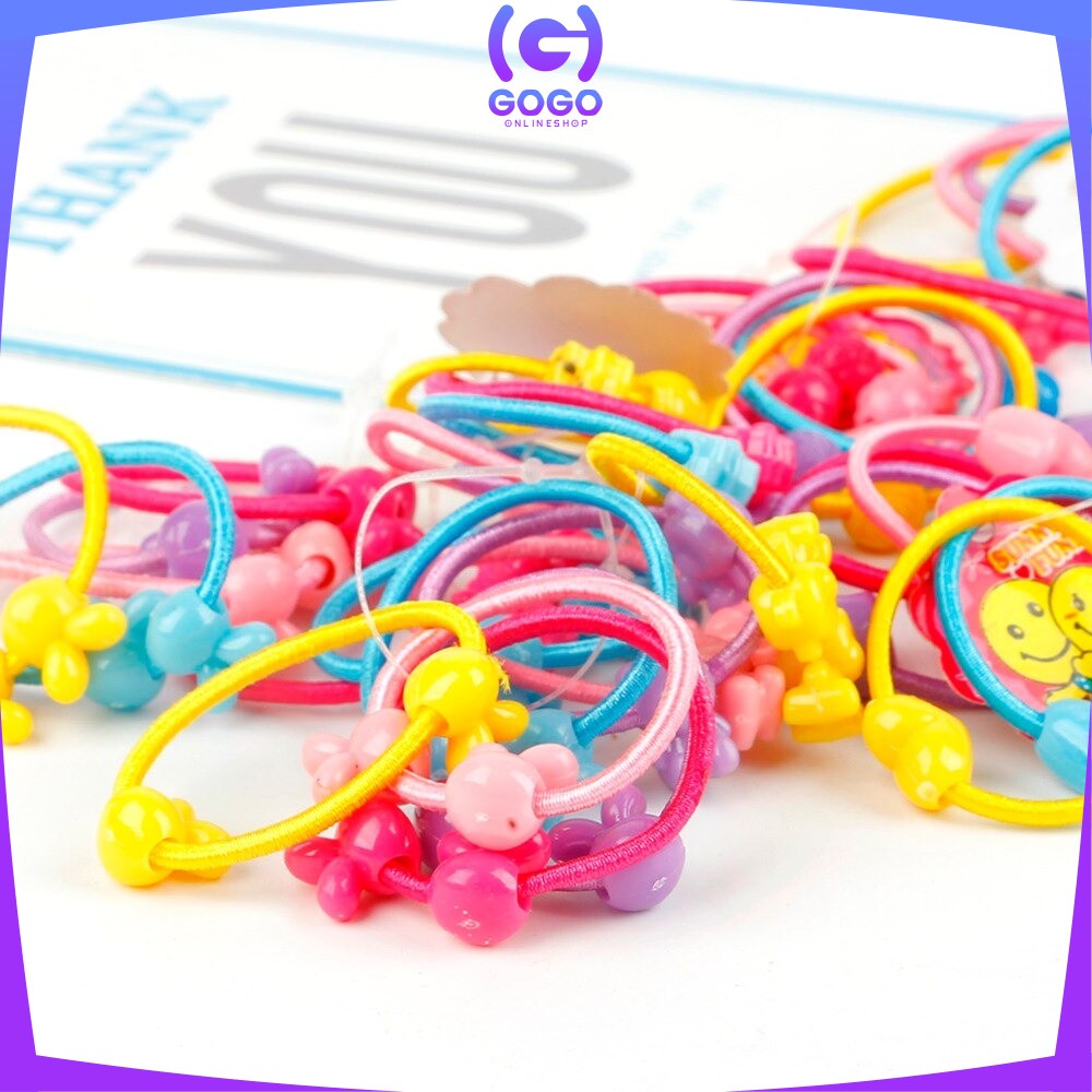 GOGO-C9 (50 PCS) Ikat Rambut Anak Anak / Karet Ikat Rambut / Kuncir Rambut Kuda Anak Anak / Headband