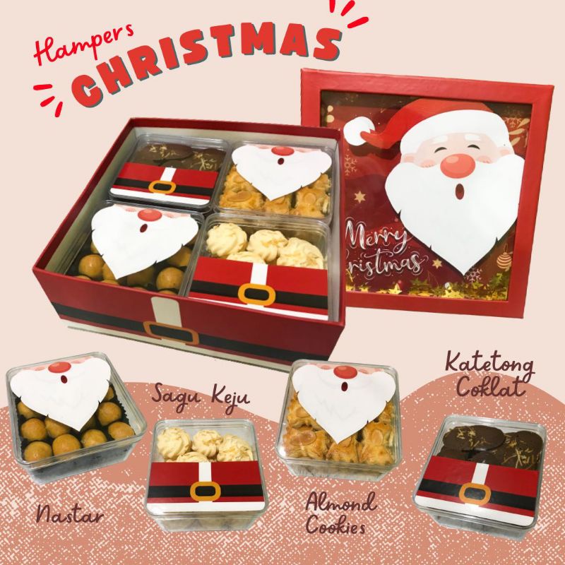 

hampers Christmas paket 3d box santa