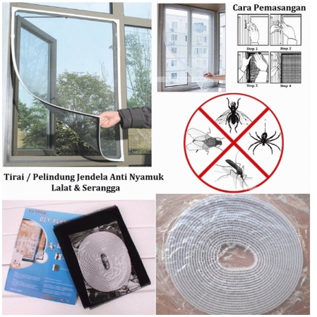 Mesh Tirai Pintu Anti Nyamuk Polos Tirai Anti nyamuk Mosquito Curtain