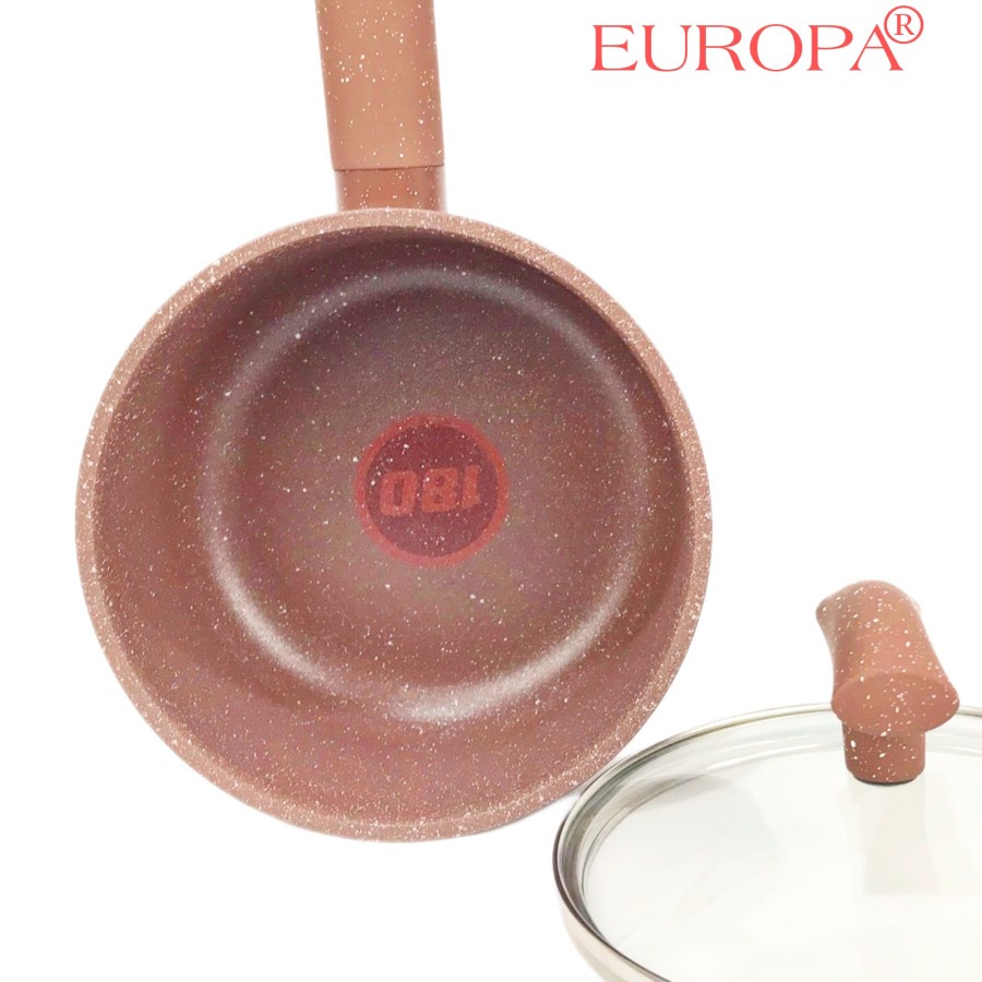 Panci Susu 16 Cm Anti Lengket EUROPA Sauce Pan Marble Red Dot 180