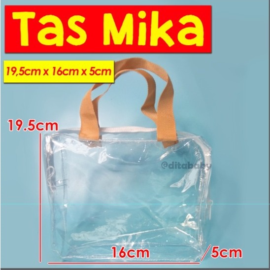 TAS MIKA Kecil UK 15X17 TAS MIka geos Tas GENDONGAN TAS TRAVEL POUCH TAS ALAT MANDI MIKA POLOS TAS