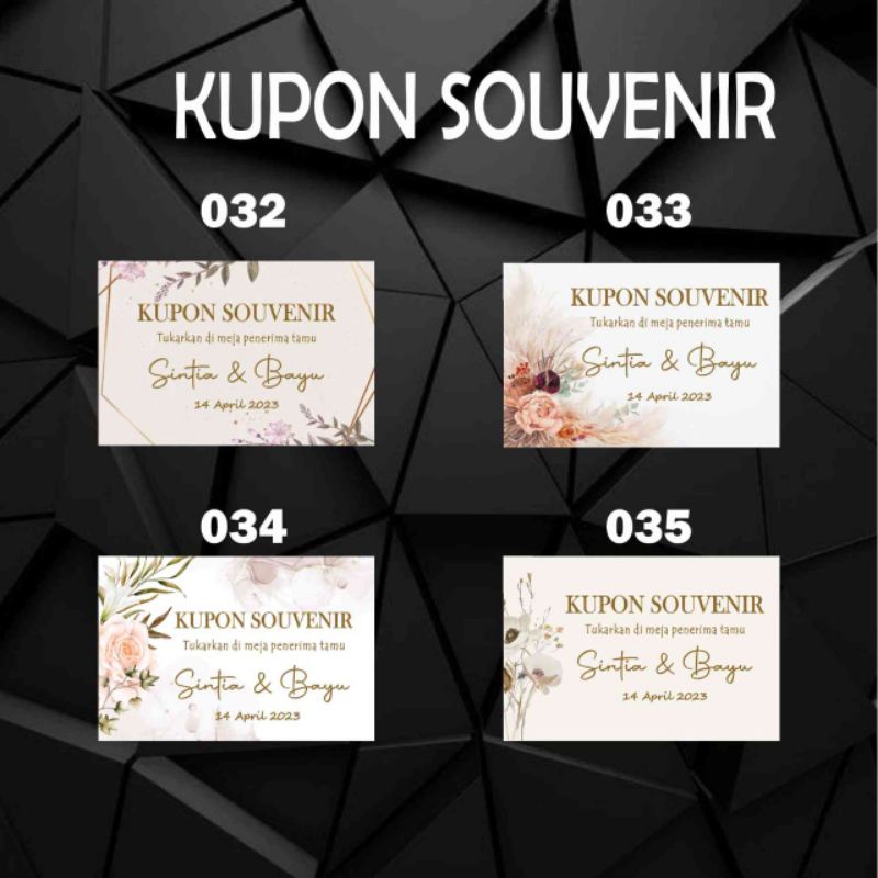 kupon souvenir kartu souvenir voucher souvenir