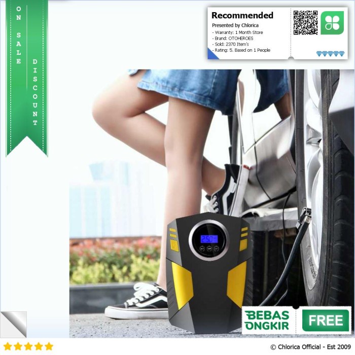 SUITU Inflator Pompa Angin Ban Mobil Elektrik LCD Display - ST-5002