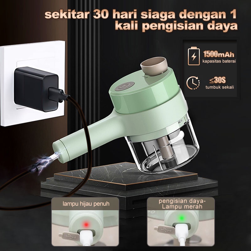 AmazeFan 7in1 mini juicer portable parutan serbaguna blender elektronik Sikat pembersih tanpa kabel penggiling bumbu kentang chopper belender buah vegetable slicer gilingan daging parutan pemotong pengupas processor mixer food alat peralatan masak dapur