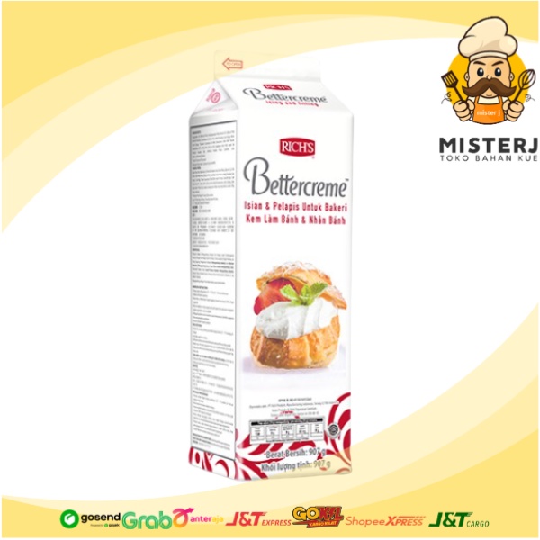 

Richs Bettercreme Whip Cream 907gr | Tanpa Es Batu | Whip Cream Rich's butter Creme