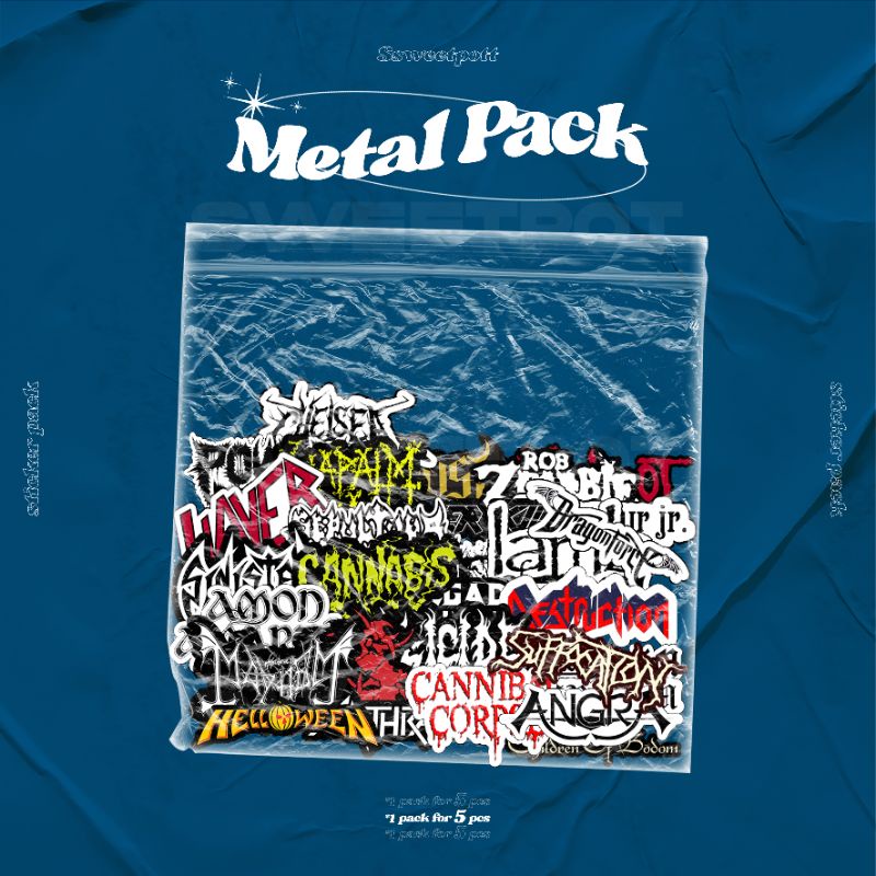 

(BISA COD) STICKER PACK [METAL BAND EDITION] / STICKER AESTHETIC / STICKER RANDOM ISI 5 /STICKER METAL / STICKER POP / STICKER INDIE / STICKER BAND