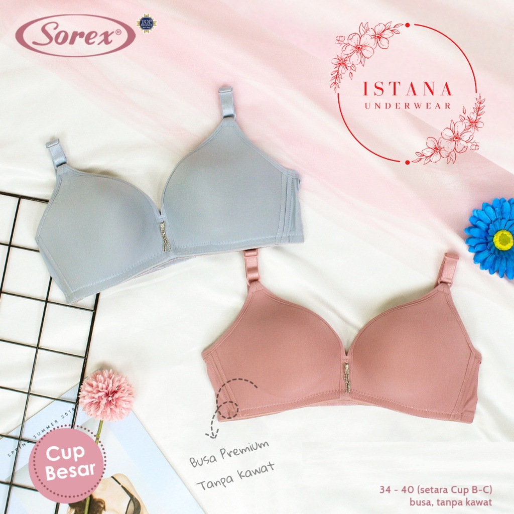 Bra sorex tanpa kawat / bh sorex lembut / BH WANITA PREMIUM QUALITY / BRA CUP BESAR BIG CUP