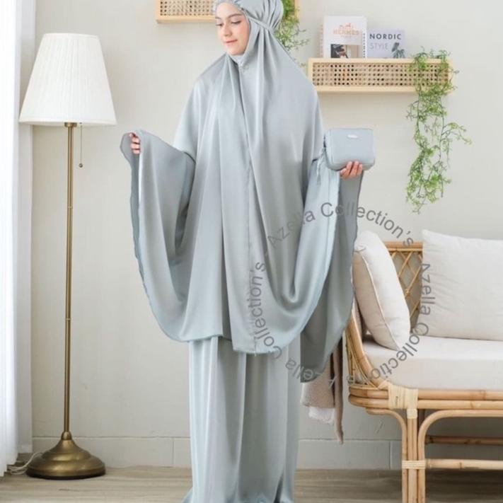 STOCK TERBATAS Mukena Mini Travel Crochet/Piqot Armani Silk ❁ 863