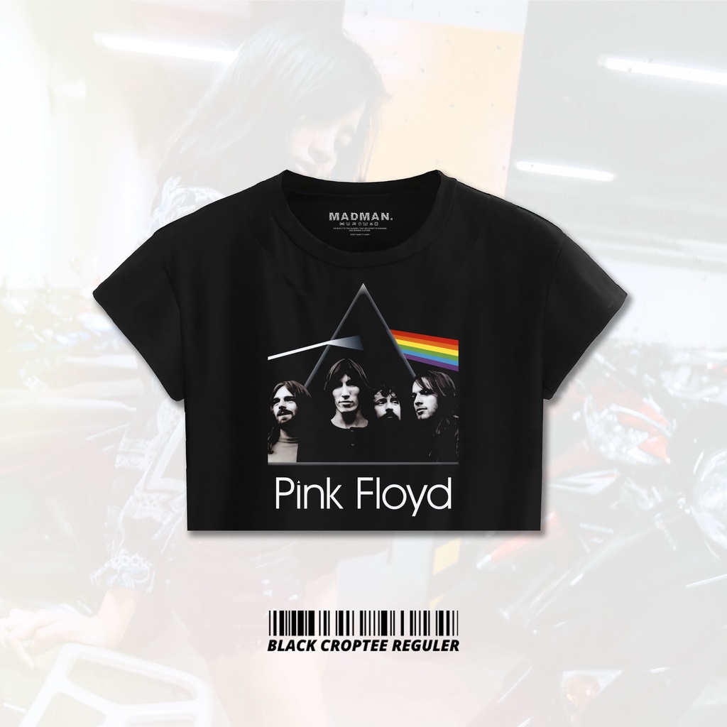 MADMAN Croptee Pink Floyd Premium | Croptop | Kaos Band| Kaos Crop |  Croptop Oversize | Kaos Crop T