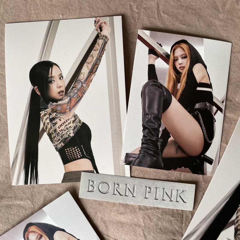 Blackpink Born Pink (grey ver.) postcard / large photocard / sticker - jennie jisoo rosé rose lisa postcards pc