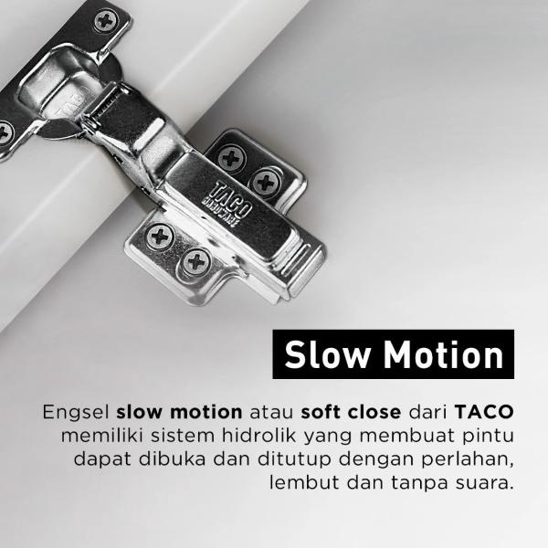 engsel sendok (Stenlis 304) engsel taco Slowmotion - Set Bengkok