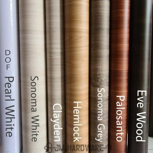 Kertasive motif kayu Deco PVC sheet stiker pelapis lemari/meja Hemlock