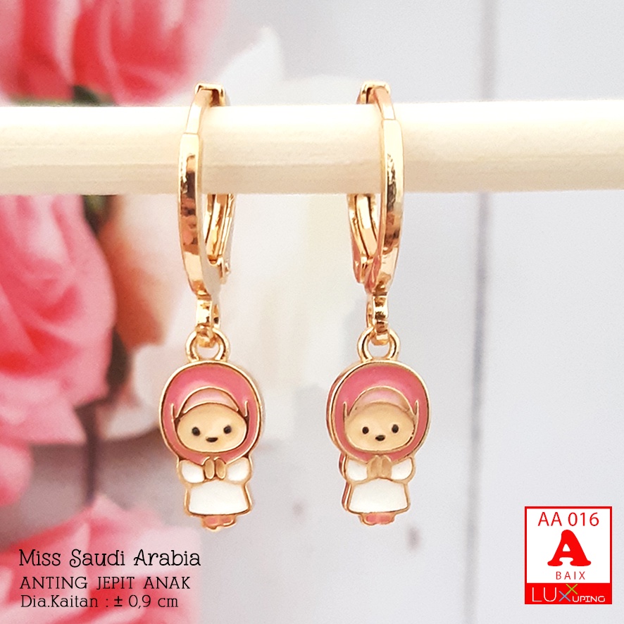 AA 016 Anting Anak Lucu Princess Negara Perhiasan Set Xuping Korea Aksesoris Anak Meilyn Luxx Xuping