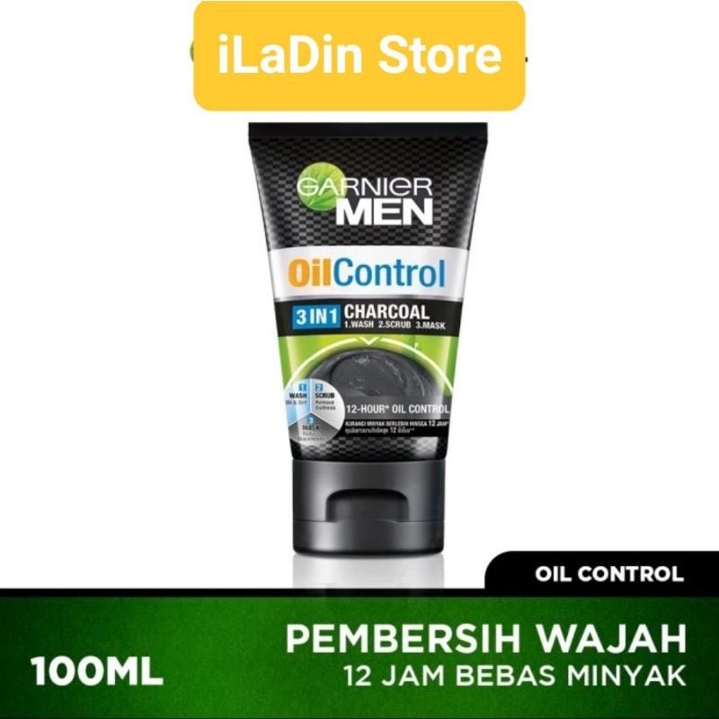 Garnier Men Turbolight Oil 3 in 1 Charcoal 100 ml