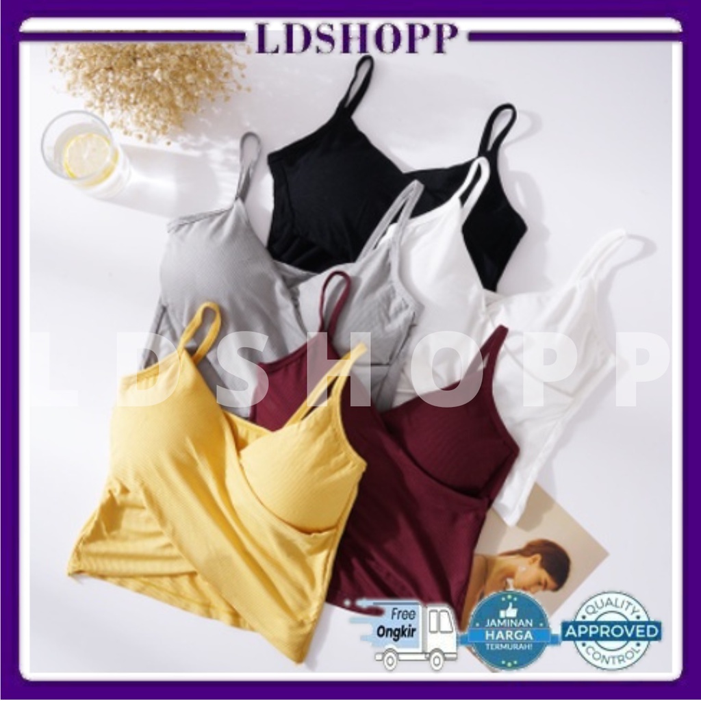 LDS Bra 851 TankTop Kamisol Bra With Cup Tank Top Crop Top Bralette Bra Wanita Fashion Import