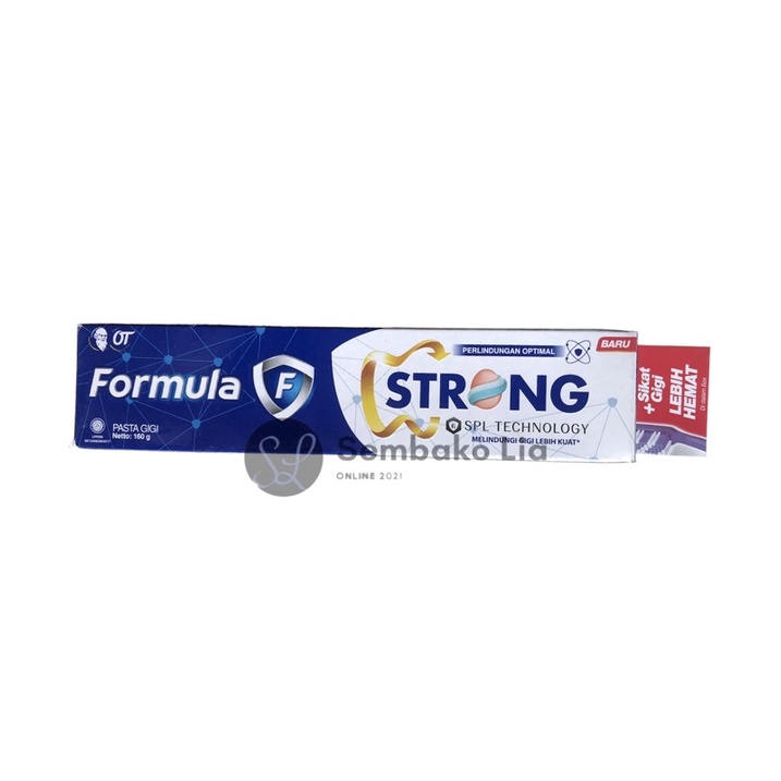 Formula Pasta Gigi Strong 160g + Sikat Gigi / Pasta Gigi Formula Strong 160gr Free Sikat Gigi