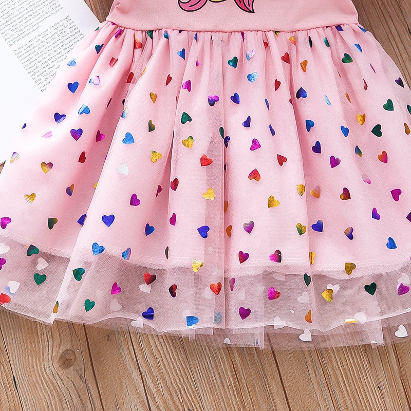 1234OS - Import Unicorn Dress Anak Perempuan Gaun Pesta Dress Tutu