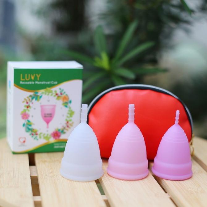 SALE MENSTRUAL CUP TAMPON MENSTRUASI KEWANITAAN SILIKON MEDICAL GRADE