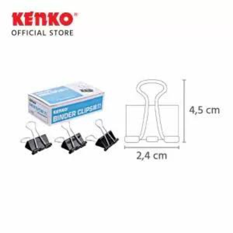 

binder clips no 111 / 1 inch kenko (per pcs/per box)