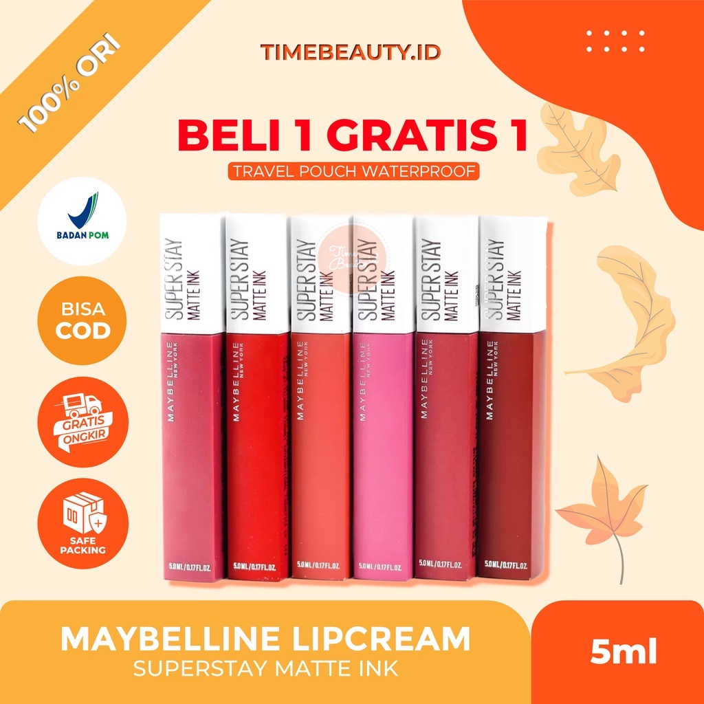 (ORIGINAL) Maybelline Super Stay Matte Ink Edisi Lip Cream Vinyl Seri V mate ink SuperStay Lipcream LIPSTICK LIPSTIK