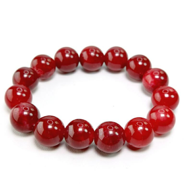 (Cod)Natural Gelang Batu Giok Merah Taiwan
