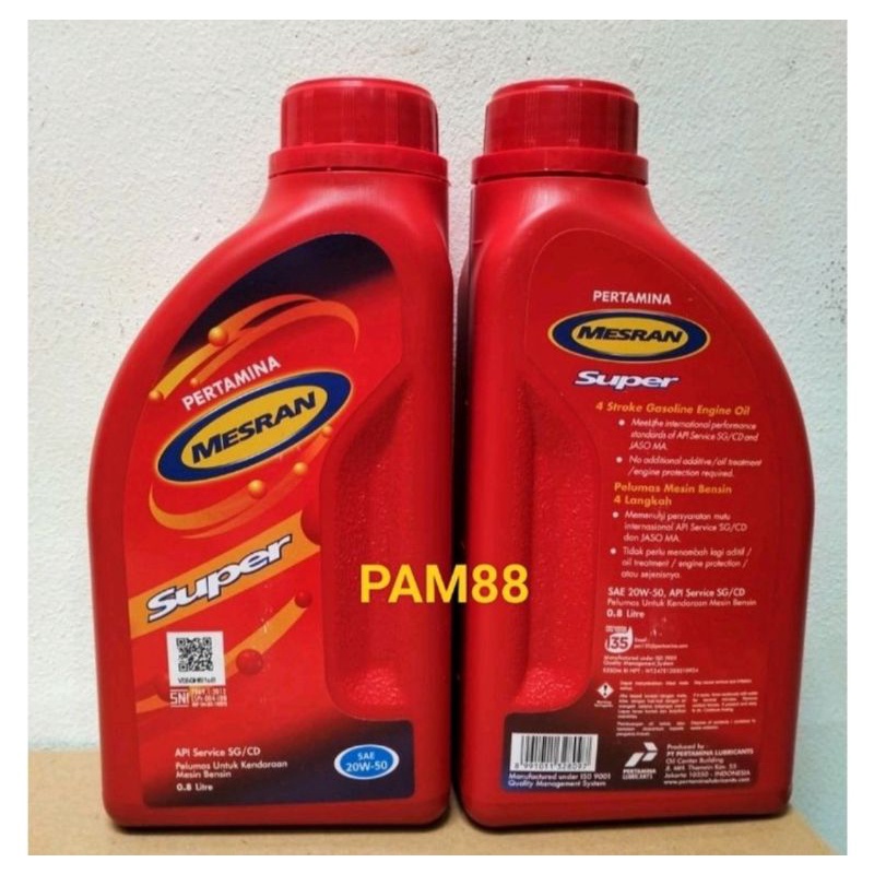 Oli Mesran super... 800 ml 20 W - 50 sae...1 dus = 24 btl.