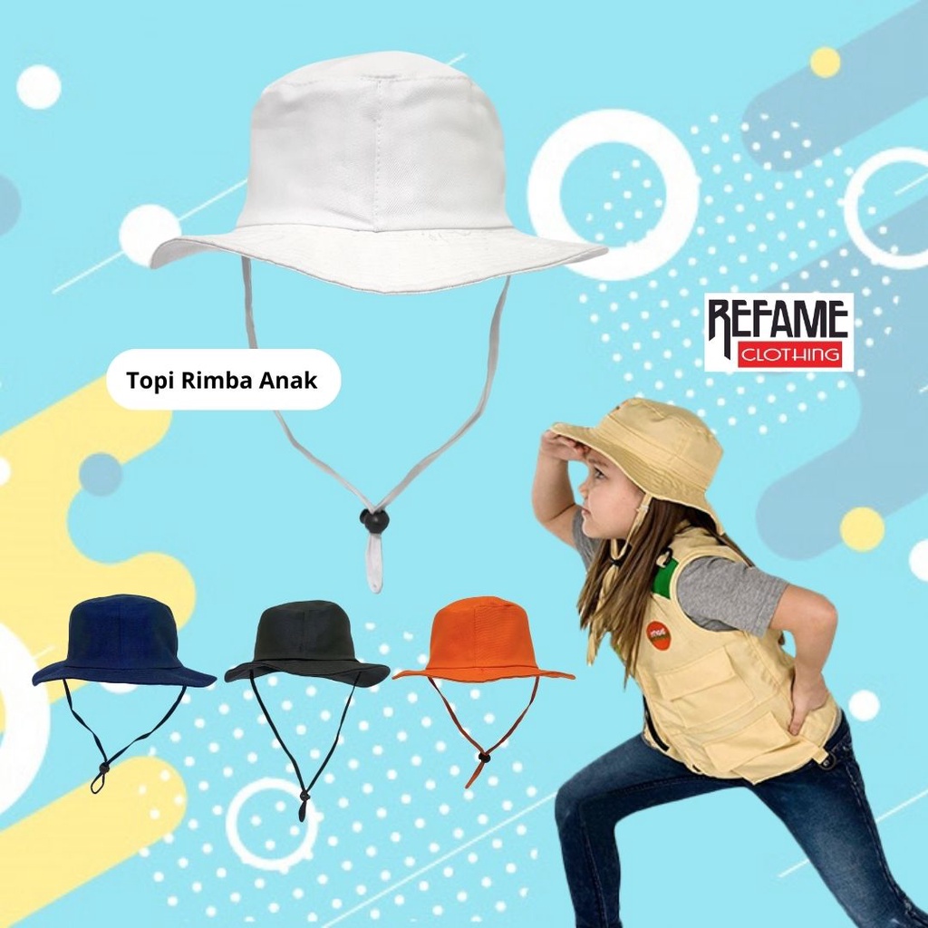 Topi Bucket Rimba Tali Anak Laki Laki Perempuan Usia 1 2 3 4 5 6 7 8 9 10 Tahun