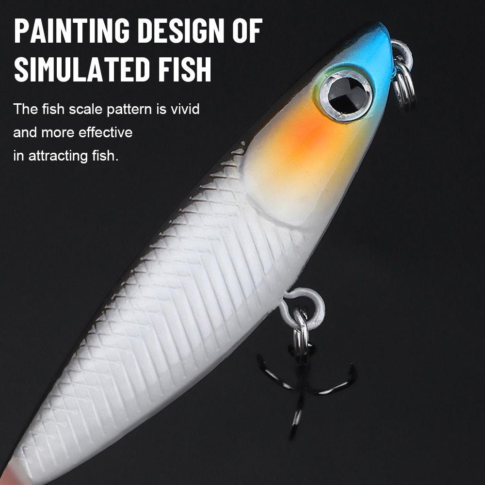 Top Floating Fishing Lure 3D Eyes Mata Manusia Hidup 1.8g 43mm Kait Treble Engkol Keras Plastik