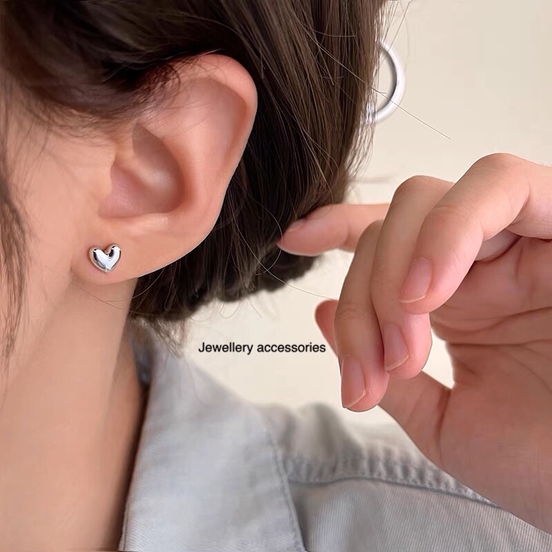 Anting Titanium Love Simple Elegant Korea Fashion Style Trending
