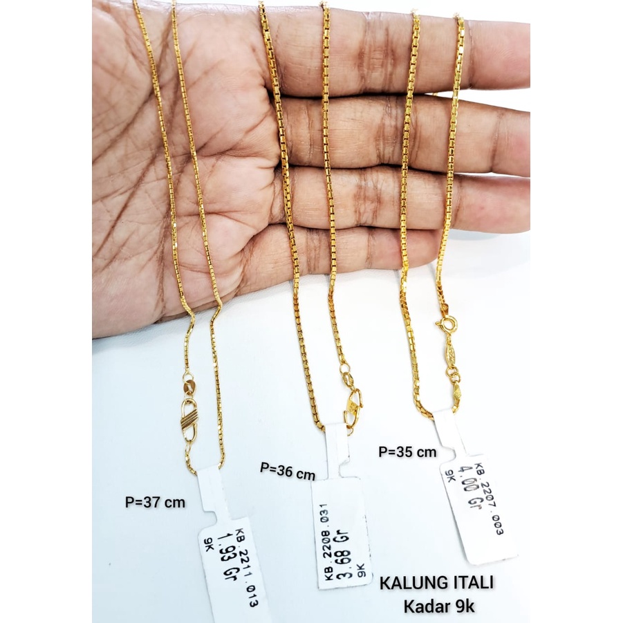 Kalung itali rantai polos kadar 420 9k pendek