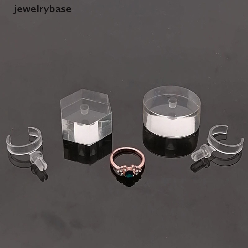 Stand holder Perhiasan Cincin Kristal Bahan Akrilik