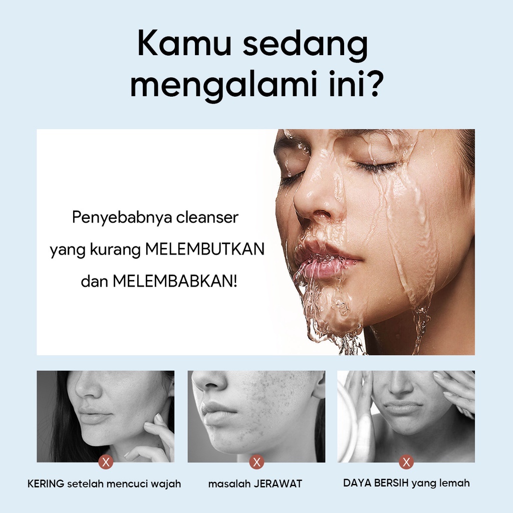 SKINTIFIC Amino Acid Ultra Gentle Cleansing Mousse 100ml - Pembersih Wajah Facial Cleanser