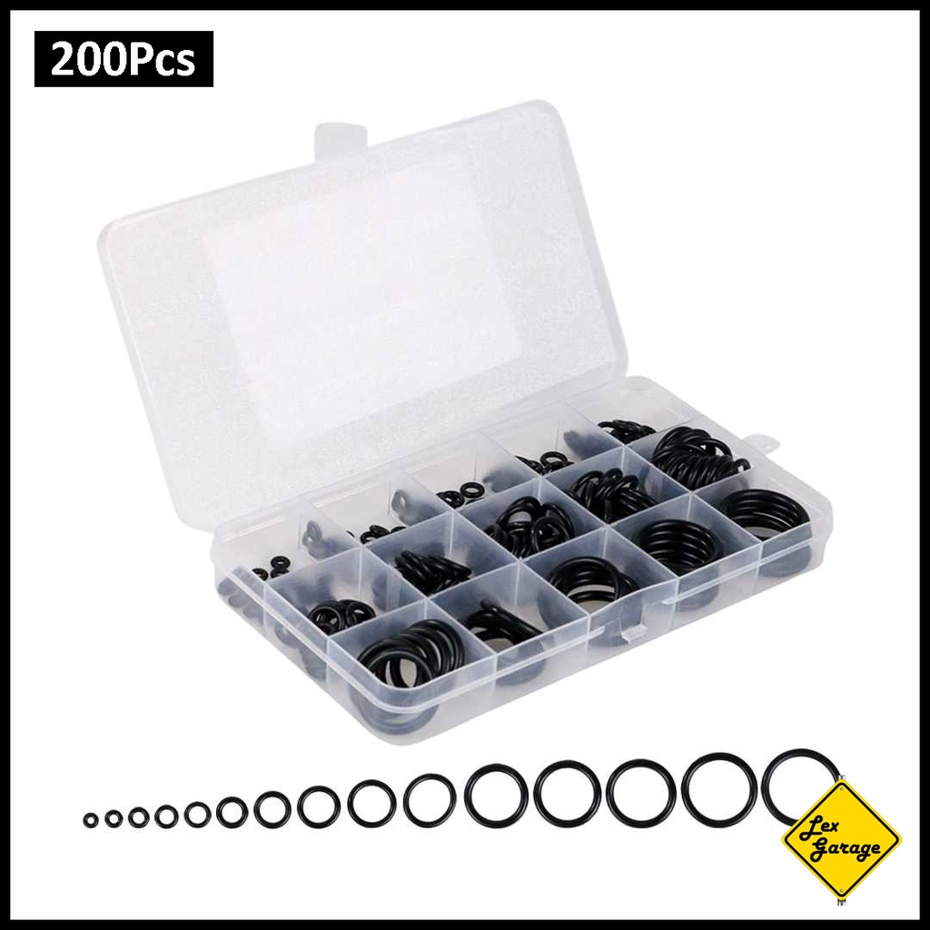 O Ring Oring Seal Karet Nitrile Rubber Gasket Hitam Set