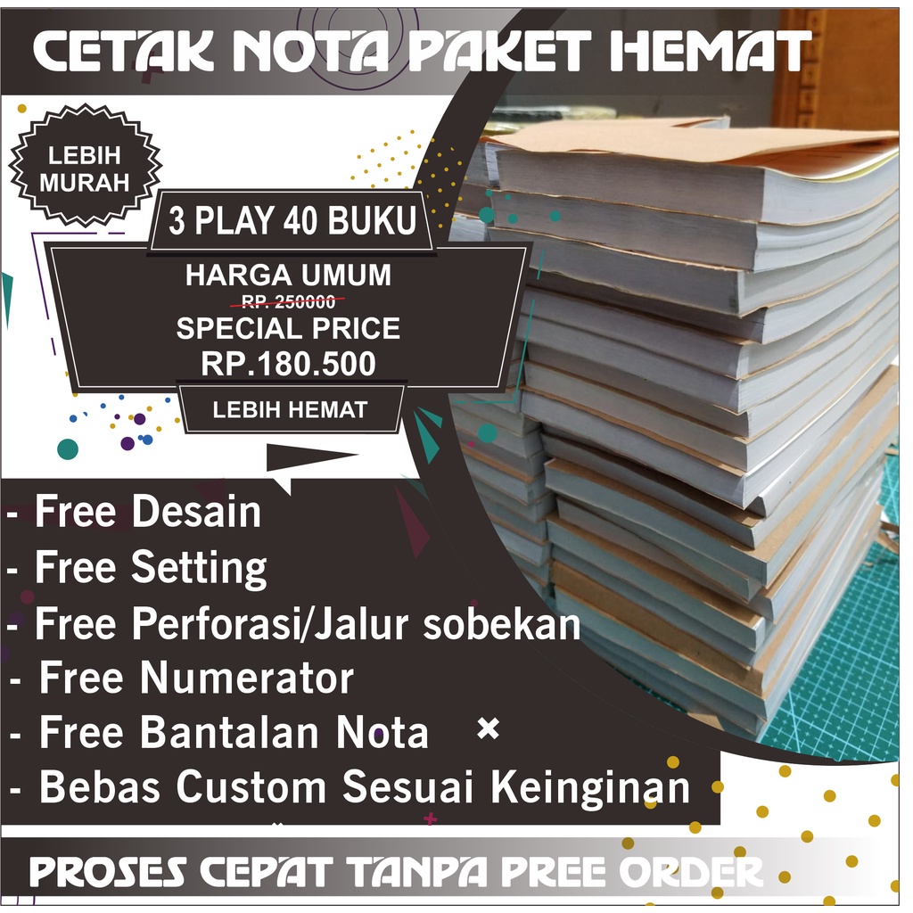 

CETAK NOTA 3 PLAY CUSTOM TERMURAH 40 BUKU TANPA PREE ORDER