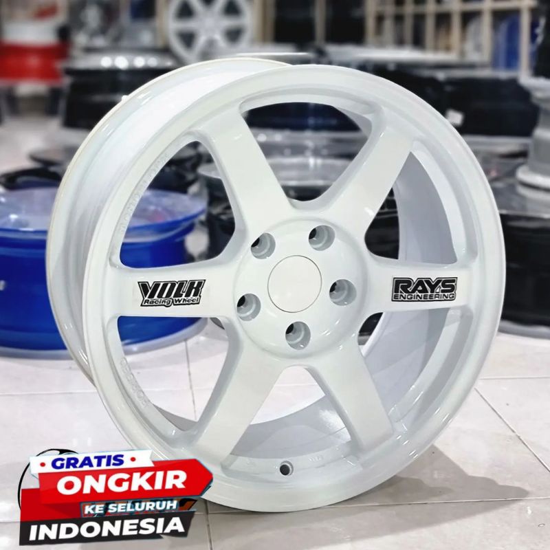 Velg Racing Mobil Innova Rush Terios Ertiga TE37 Ring 16 Putih