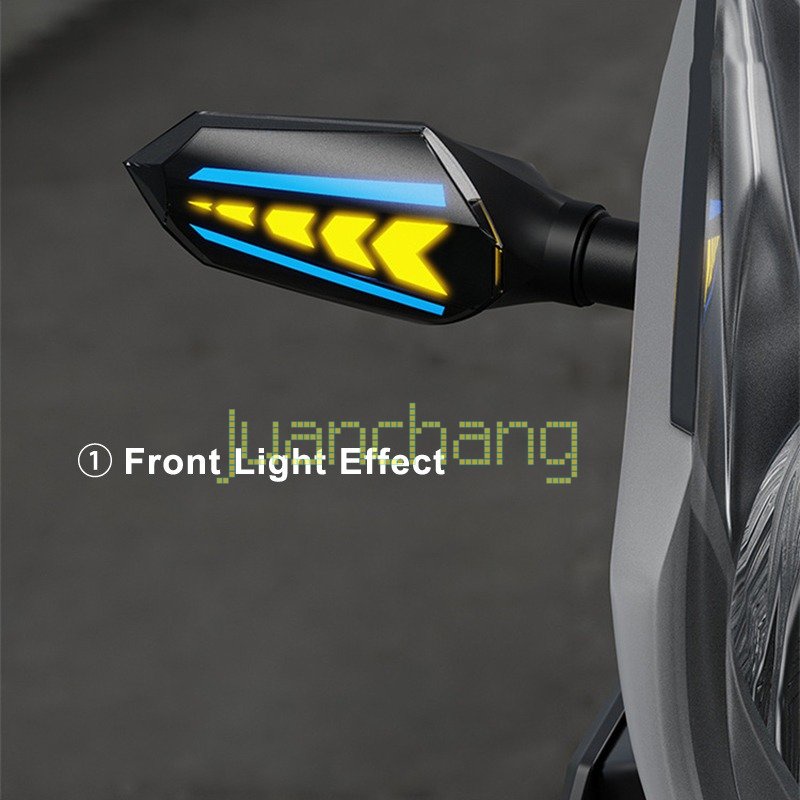 Lampu Sein LED 12V Dua Sisi Tahan Air IP65 Dengan Relay Built-in Untuk Motor Universal M10 Bolt