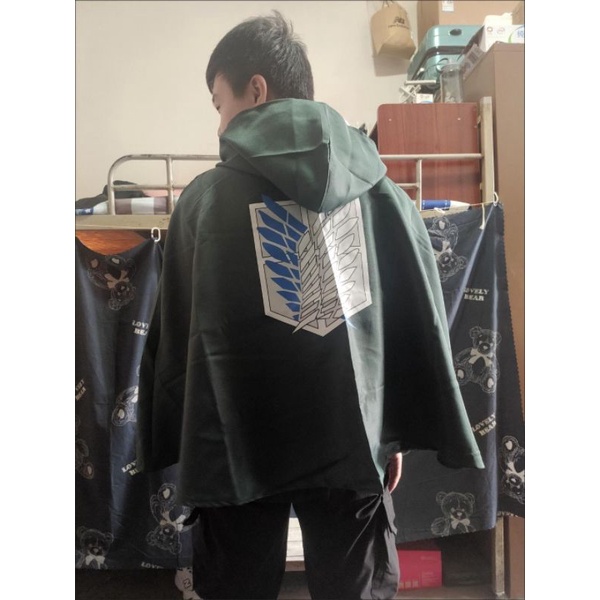 [MikanHiro Store] Jubah Attack On Titan Wings of freedom cloak attack peripheral coat two-dimensional Japanese anime cloak giant clothes cos clothing