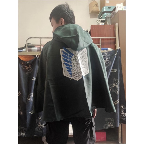 [MikanHiro Store] Jubah Attack On Titan Wings of freedom cloak attack peripheral coat two-dimensional Japanese anime cloak giant clothes cos clothing