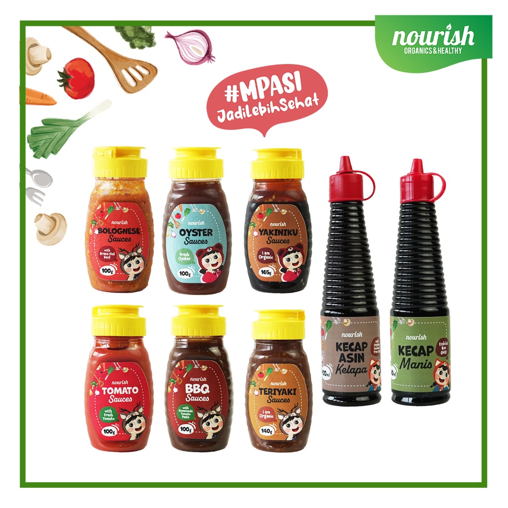 

Nourish Saus Bumbu MPASI (No MSG / Kecap MPASI No MSG / Saus Organik / Saus Bumbu Tanpa Pengawet / Kecap Tanpa Pengawet)