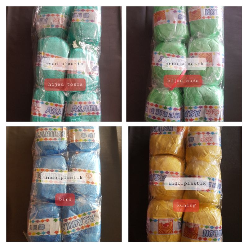 Limaukuit_Space Tali Rafia Halus / Asahilon Warna Warni / Tali Rafia Rajut / Tali Rafia Lembut