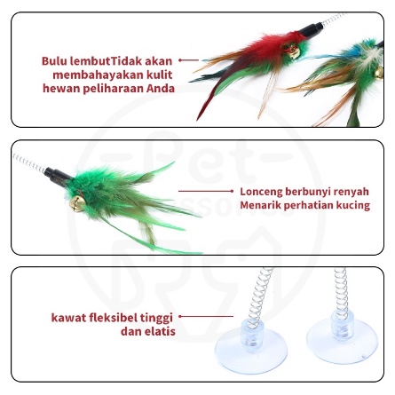 Mainan Kucing PER BULU Spring Feather Cat Toys