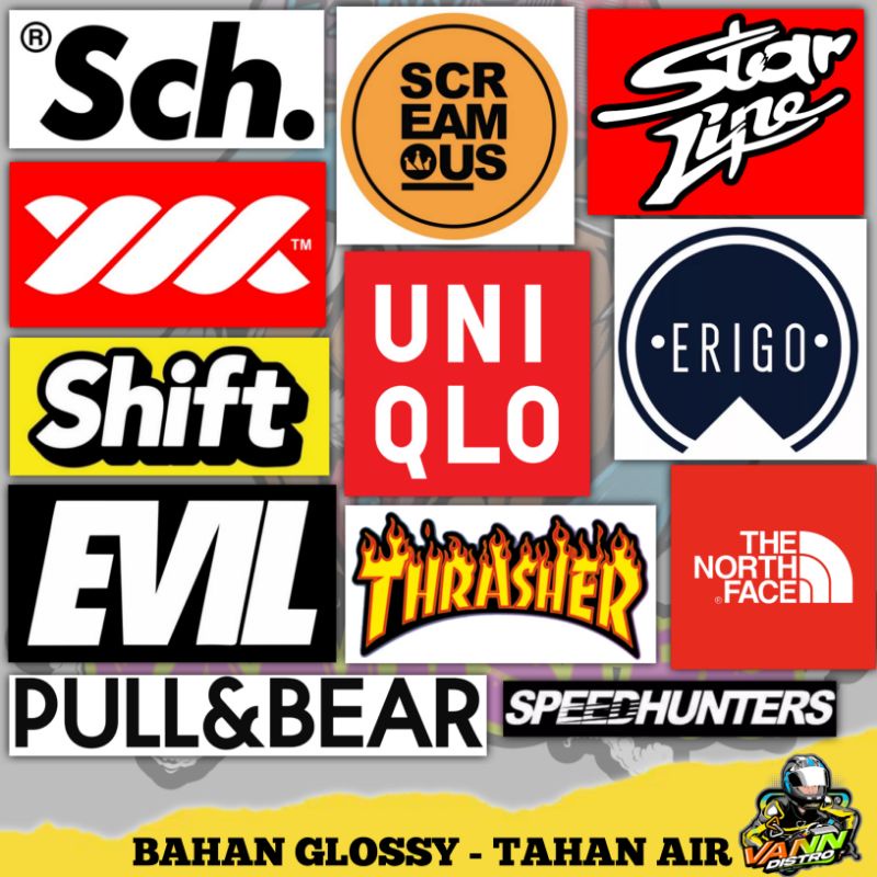 Stiker distro / stiker brand / stiker murah / stiker viral / stiker pack / stiker racing