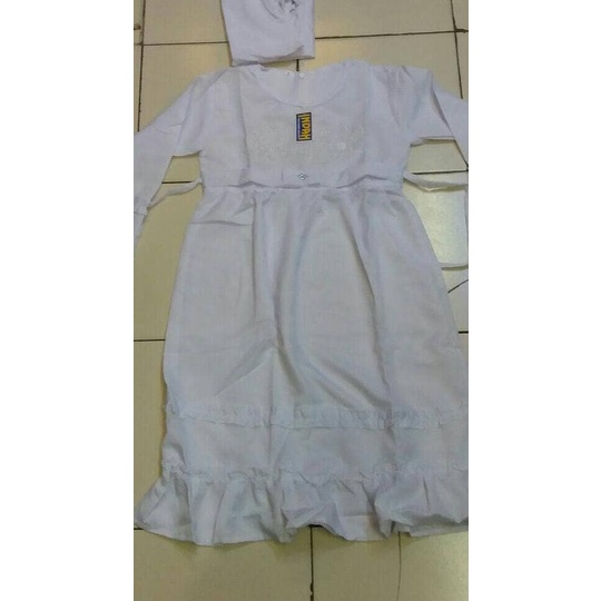 Baju muslim anak / Gamis putih polos