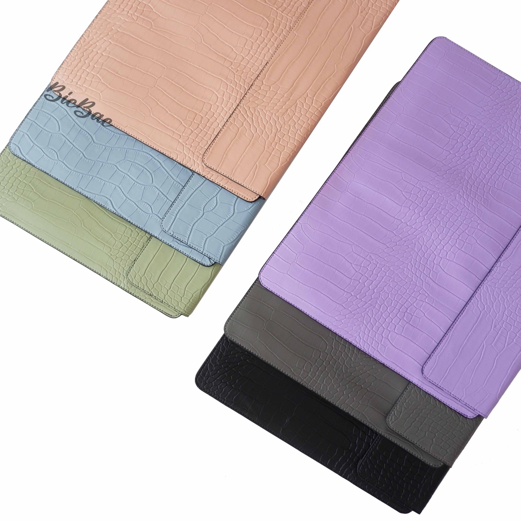 BICBAC TAS SLEEVE STANDING HOLDER LAPTOP UNIVERSAL BENTUK ENVELOPE CROCO LEATHER BAGS BAG DOMPET ANTI AIR WATERPROOF SHOCKPROOF CASE MACBOOK ASUS LENOVO ACER HP 11 12 13 14 15 NEW TOUCHBAR M1 TOUCH ID PRO DVD AIR