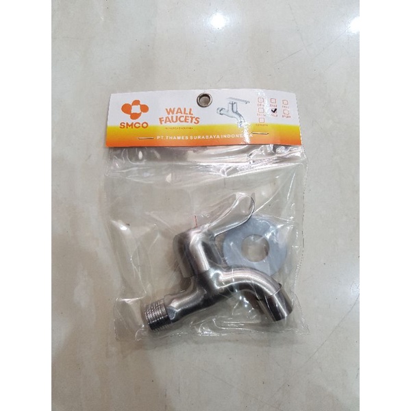 SMCO Kran Tembok Kamar Mandi Bahan Stainless uk. 1/2&quot;